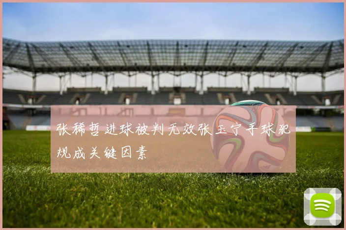 张稀哲进球被判无效张玉宁手球犯规成关键因素